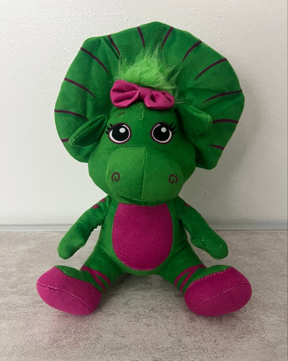 Barney And Friends Baby Bop Green Pink Plush Dinosaur Stuffed Animal Toy Factory